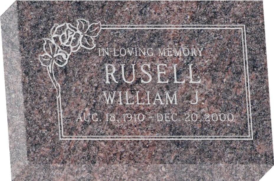 12inch_x_8inch_x_3inch_Flat_Granite_Headstone_in_Himalayan_with_design_SD-101 12 inch x 8 inch x 3 inch Flat Granite Headstone in Himalayan with design SD-101