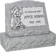 20inch_x_10inch_x_16inch_Serp_Top_Slant_Headstone_polished_front_and_back_with_26inch_Base_in_Grey_with_design_SD-323,_Sanded_Panel 20 inch x 10 inch x 16 inch Serp Top Slant Headstone polished front and back with 26 inch Base in Grey with design SD-323 Sanded Panel