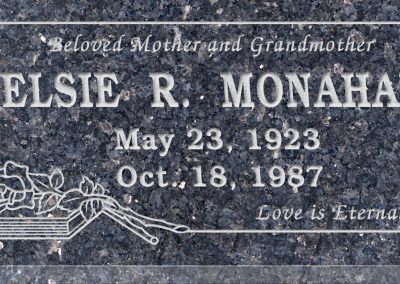 24inch_x_12inch_x_3inch_Flat_Granite_Headstone_in_Blue_Pearl_with_design_B-16