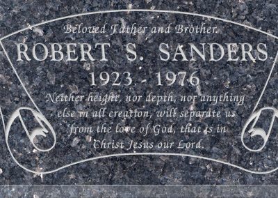 24inch_x_12inch_x_3inch_Flat_Granite_Headstone_in_Blue_Pearl_with_design_B-7