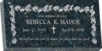 24inch x 12inch x 3inch Flat Granite Headstone in Emerald Pearl with design K-3