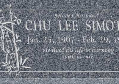 24inch_x_12inch_x_3inch_Flat_Granite_Headstone_in_Imperial_Grey_with_design_B-12