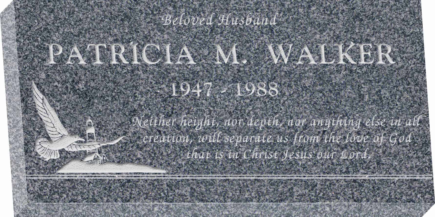 24inch_x_12inch_x_3inch_Flat_Granite_Headstone_in_Imperial_Grey_with_design_S-1