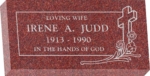 24inch_x_12inch_x_4inch_Flat_Granite_Headstone_in_Imperial_Red_with_design_C-46