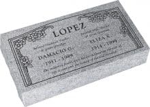 24inch_x_12inch_x_6inch_Pillow_Top_Headstone_in_Grey_with_design_HL-102 24inch x 12inch x 6inch Pillow Top Headstone in Grey with design HL-102
