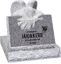 24inch_x_18inch_x_24inch_Carved_Angel_Slant_Headstone_polished_front_and_back_with_28inch_Base_in_Grey 24 inch x 18 inch x 24 inch Carved Angel Slant Headstone polished front and back with 28 inch Base in Grey