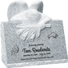 24inch_x_18inch_x_24inch_carved_angel_slant_headstone_polished_front_and_back_with_inch_base_in_grey_with_design_1 24inch x 18inch x 24inch carved angel slant headstone polished front and back with inch base in grey