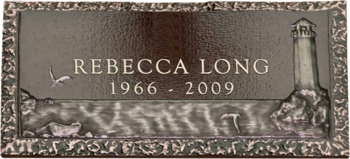 24x12 Dark Bronze Coastal Scene Front Straight