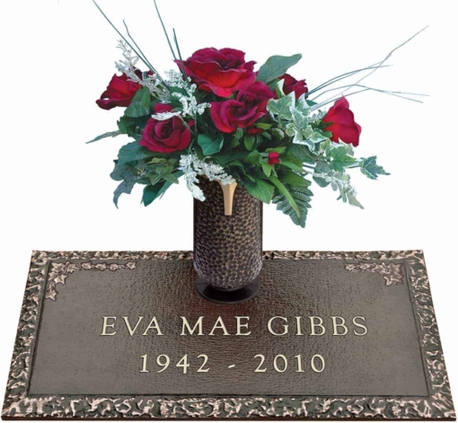 24x12 Dark Bronze Ivy 2 and Vase Front Perspective