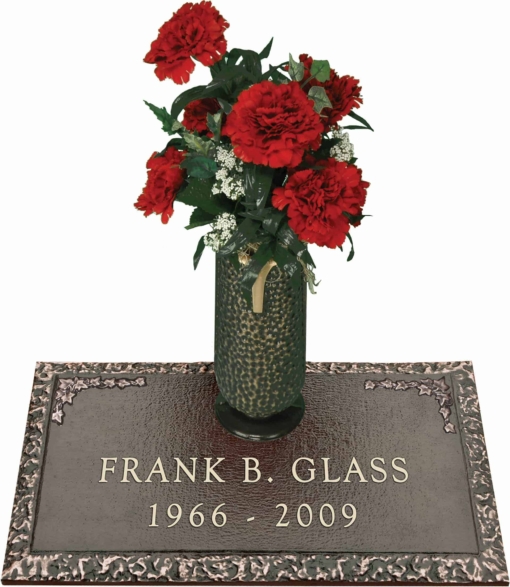 24x14 Dark Bronze Ivy 1 and Vase Front Perspective