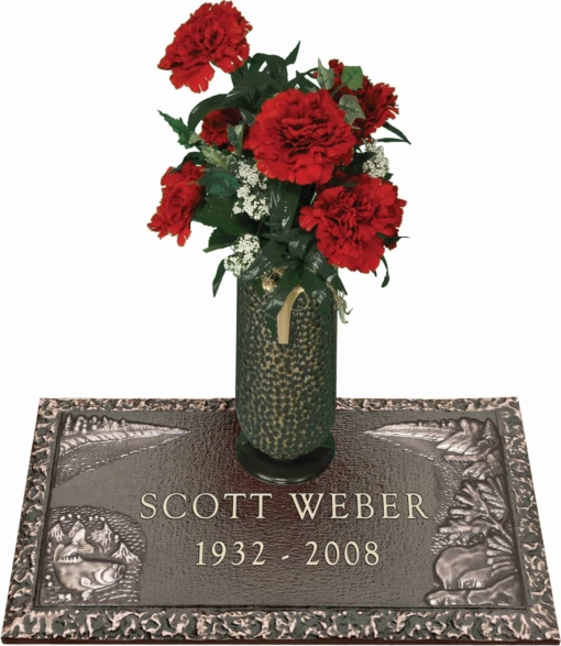 24x14 Dark Bronze Waters Edge and Vase Front Perspective