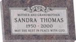 28inch x 16inch x 3inch Flat Granite Headstone in Himalayan with design SD-105 Sanded Panel