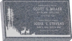 28inch x 16inch x 4inch Flat Granite Headstone in Imperial Grey with design SD-412
