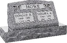 30inch_x_10inch_x_16inch_Serp_Top_Slant_Headstone_polished_front_and_back_with_36inch_Base_in_Grey_with_design_AS-021,_Sanded_Panel 30inch_x_10inch_x_16inch_Serp_Top_Slant_Headstone_polished_front_and_back_with_36inch_Base_in_Grey_with_design_AS-021,_Sanded_Panel