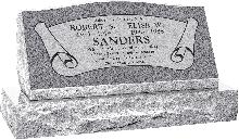 36inch_x_10inch_x_16inch_Serp_Top_Slant_Headstone_polished_front_and_back_with_42inch_base_in_Grey_with_design_B-7_Sanded_Panel 36inch_x_10inch_x_16inch_Serp_Top_Slant_Headstone_polished_front_and_back_with_42inch_base_in_Grey_with_design_B-7_Sanded_Panel