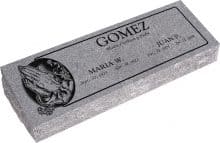 36inch_x_12inch_x_6inch_Pillow_Top_Headstone_in_Grey_with_design_AS-013 36inch x 12inch x 6inch Pillow Top Headstone in Grey with design AS-013
