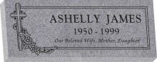 36inch_x_14inch_x_4inch_Flat_Granite_Headstone_in_Grey_with_design_SD-307 36inch x 14inch x 4inch Flat Granite Headstone in Grey with design SD-307