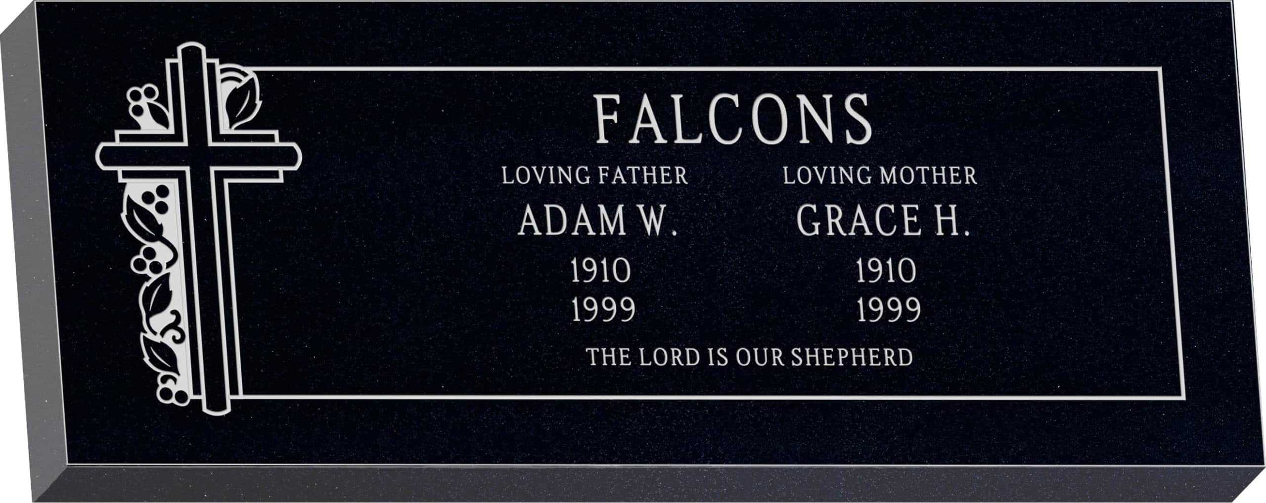 Black granite flat headstones outlet