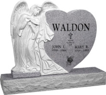 40inch_x_8inch_x_33inch_Leaning_Angel_Heart_Upright_Headstone_polished_all_sides_with_48inch_Base_in_Grey_with_design_1 40 inch x 8 inch x 33 inch Leaning Angel Heart Upright Headstone polished all sides with 48 inch Base in Grey