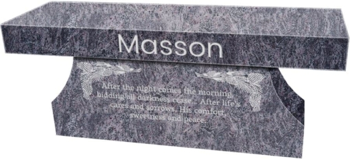 Bahama Blue Cremation Bench