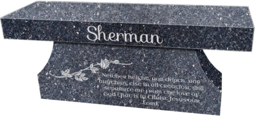 Blue Pearl Cremation Bench