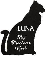 Cat-2-Pet-Memorial-in-Imperial-Black-(PM107BK) Cat 2 Pet Memorial in Imperial Black PM107BK