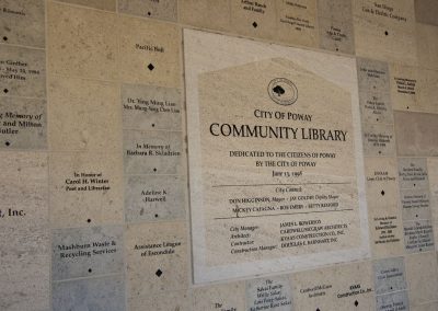 City-of-Poway-Library-Donor-Wall-angle-shot