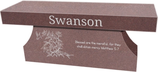 Desert Pink Cremation Bench