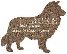 Dog-1-Pet-Memorial-in-Desert-Pink-(PM114CR) Dog 1 Pet Memorial in Desert Pink PM114CR