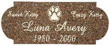 Double-Half-Round-Pet-Memorial-in-Desert-Pink-(PM130CR) Double Half Round Pet Memorial in Desert Pink PM130CR