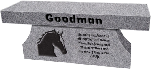Grey Cremation Bench
