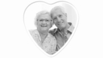 Heart 4"x4", Black & White Photo Ceramic