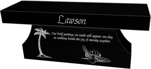 Imperial Black Cremation Bench