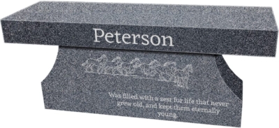Imperial Grey Cremation Bench
