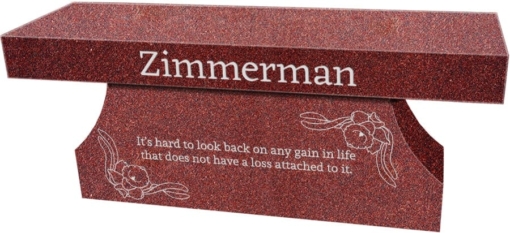 Imperial Red Cremation Bench