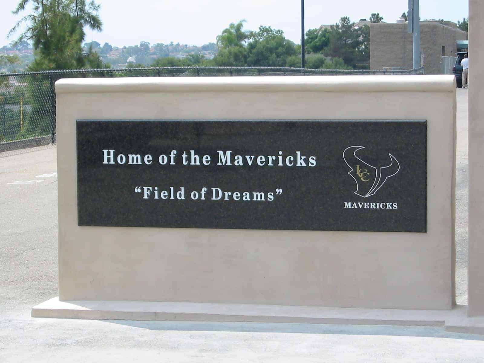 La Costa Canyon High School sign home of the Mavericks