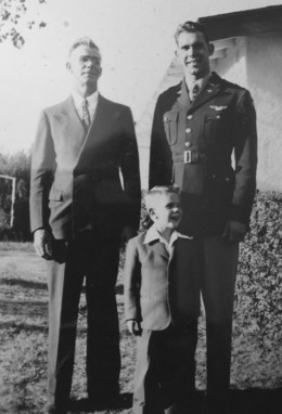 Photo of Aloysius Geis in Uniform with father and brother.