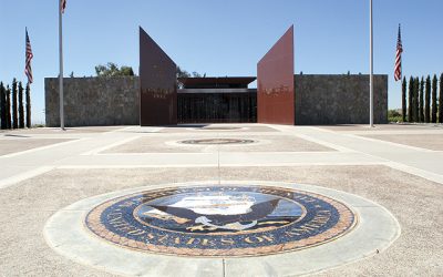 Riverside National Cemetery waterjet military seal medallions